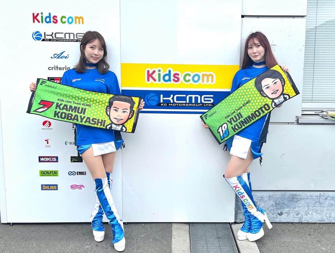 はにゅんさんのインスタグラム写真 - (はにゅんInstagram)「SUPER FORMULA Rd.6🗻 #7 P14→P9 #18 P15→P15 でチェッカーを受けました！  小林可夢偉選手はポイントを獲得🏁 SF後半戦も表彰台目指して精一杯応援頑張ります！  今戦の富士では夏祭りイベントも🎆 Kids comのイベントやパドックツアーも大盛り上がりでした！ 夏の思い出になってくれたら嬉しいです！ ️  #SUPERFORMULA #SFormula #SF #KCMG #富士スピードウェイ」7月17日 22時20分 - hanyu_nanoka_