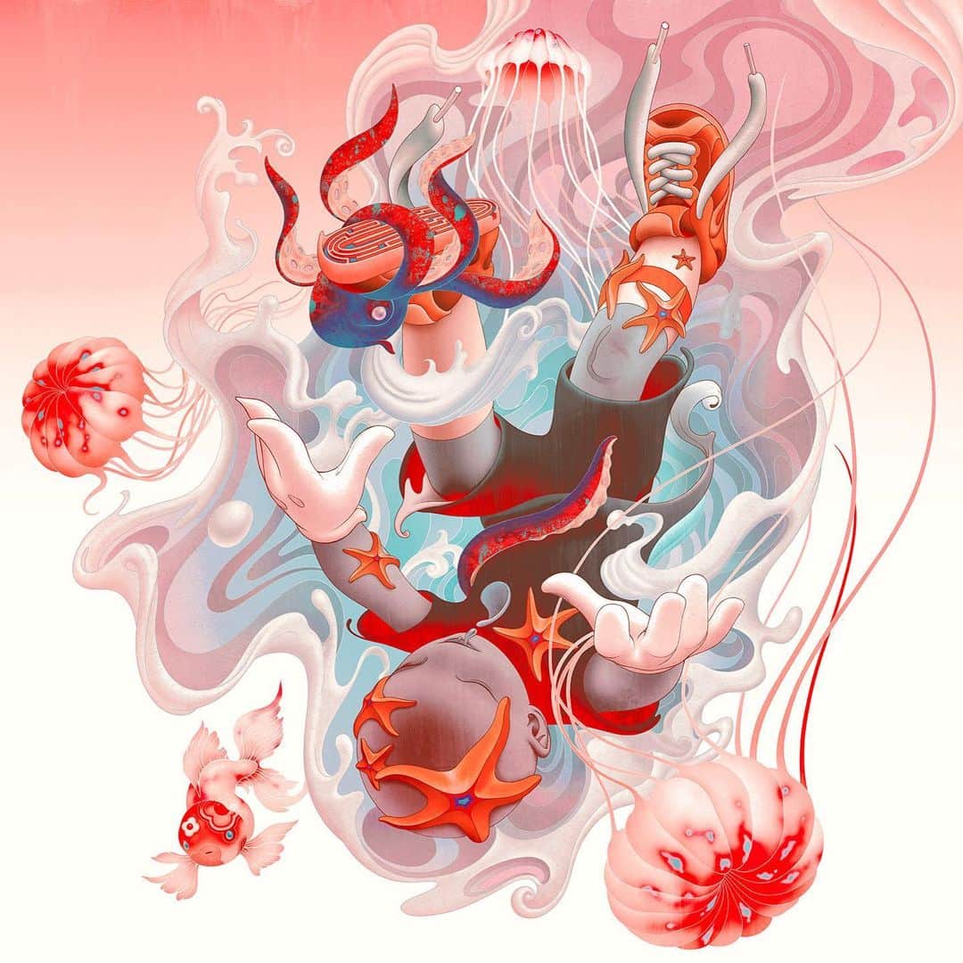 ジェームス・ジーンのインスタグラム：「Following its installation at the Modern Art Museum Shanghai in 2022 and A4 Art Museum Chengdu in 2023, I’m excited to announce that Eternal Spiral Ⅲ will arrive at its third stop in southern China and will be open to the public for three months from August 12th to November 17th at the Sea World Culture & Arts Center (SWCAC) in Shenzhen. The exhibition will feature over 200 works, spanning a creative period of more than 20 years. Visitors will have the opportunity to explore a diverse range of art forms, including large-scale paintings, sculptures, animations, prints, sketches, color studies, as well as a collection of rare sketchbook images from my early years as an artist.  Eternal Spiral III──James Jean 2023.8.12-2023.11.17 L1 Main Gallery，L2 UCCN Gallery, Sea World Culture and Arts Center, 1187 Wanghai Road, Nanshan District, Shenzhen  Supervisor: China Merchants Cultural Industries  Organizer: Design Society  Co-organizer： @galleryallart   Site Support: Sea World Culture and Arts Center」