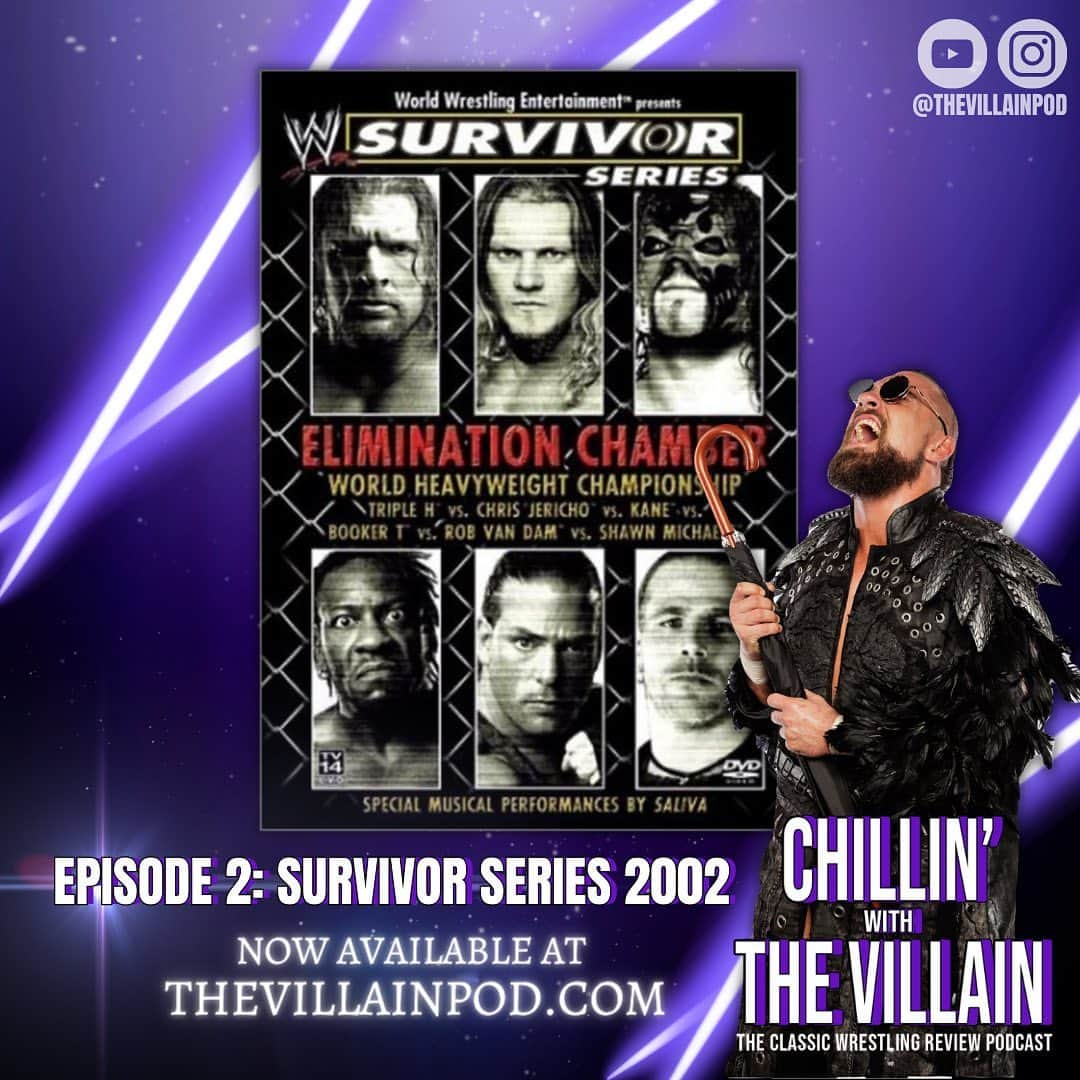 マーティ・スカルさんのインスタグラム写真 - (マーティ・スカルInstagram)「New episode of Chillin’ With The Villain is LIVE!  This week we revisit Survivor Series 2002, the first ever Elimination Chamber match, Scott Steiner’s WWE debut, Heyman turns on Brock, the women go hardcore and the Smackdown 6 are in full effect!  Listen now wherever you find your favourite podcasts or at thevillainpod.com ☔️  Follow @thevillainpod for more!」7月17日 22時52分 - martyscurll