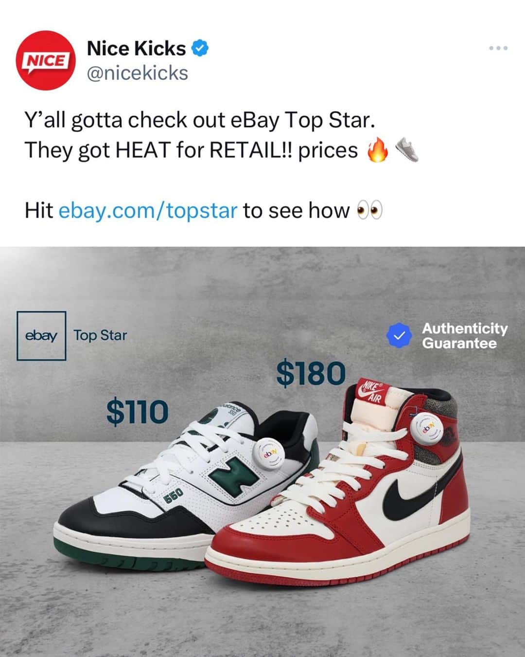 Nice Kicksさんのインスタグラム写真 - (Nice KicksInstagram)「You’ve heard of @ebay Top Star but what really is it? 👀 eBay Top Star is eBay’s exclusive invite-only rewards program that allows members to purchase hype sneakers at retail price and the best part is it’s completely free for members 🔥🔥  LINK IN BIO for more info 📲 #eBayTopStar」7月17日 22時59分 - nicekicks