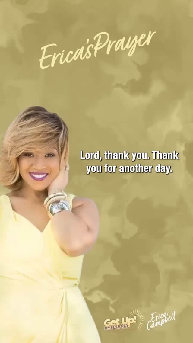 エリカ・キャンベルのインスタグラム：「God, we are declaring that the week ahead is a week of victory. We are surrendered to you and your will. We want you to have our have your way in our lives. God, use us for your glory.   #EricaCampbell #EricasPrayer #GetUpErica」