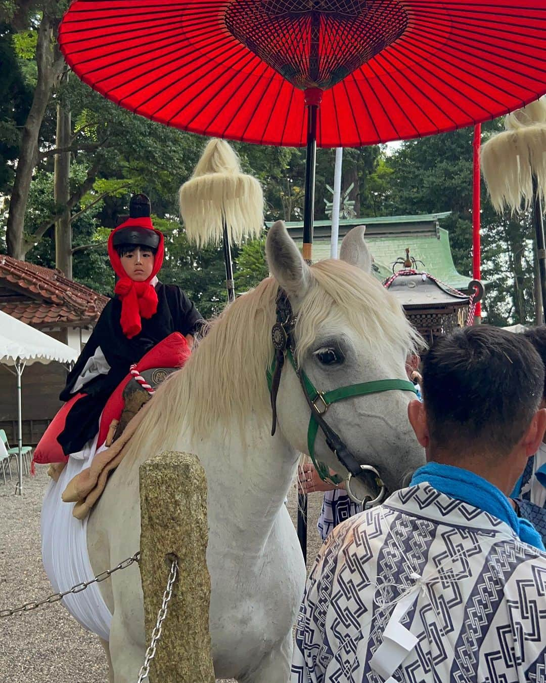 あかつさんのインスタグラム写真 - (あかつInstagram)「我があかつ部屋の長男弟子が、令和五年 【御宝殿熊野神社例祭】の【勅使童児】として地域の皆様にお世話になりました❗️ お馬さんに乗るのをこわがるかな〜⁉️ とも思いましたが、堂々としてました‼️ 大変貴重でありがたい経験をさせていただけました‼️ ごっちゃんです‼️  #御宝殿熊野神社例祭 #祭 #福島県 #いわき市 #錦町 #」7月17日 23時42分 - akatsu_sumo