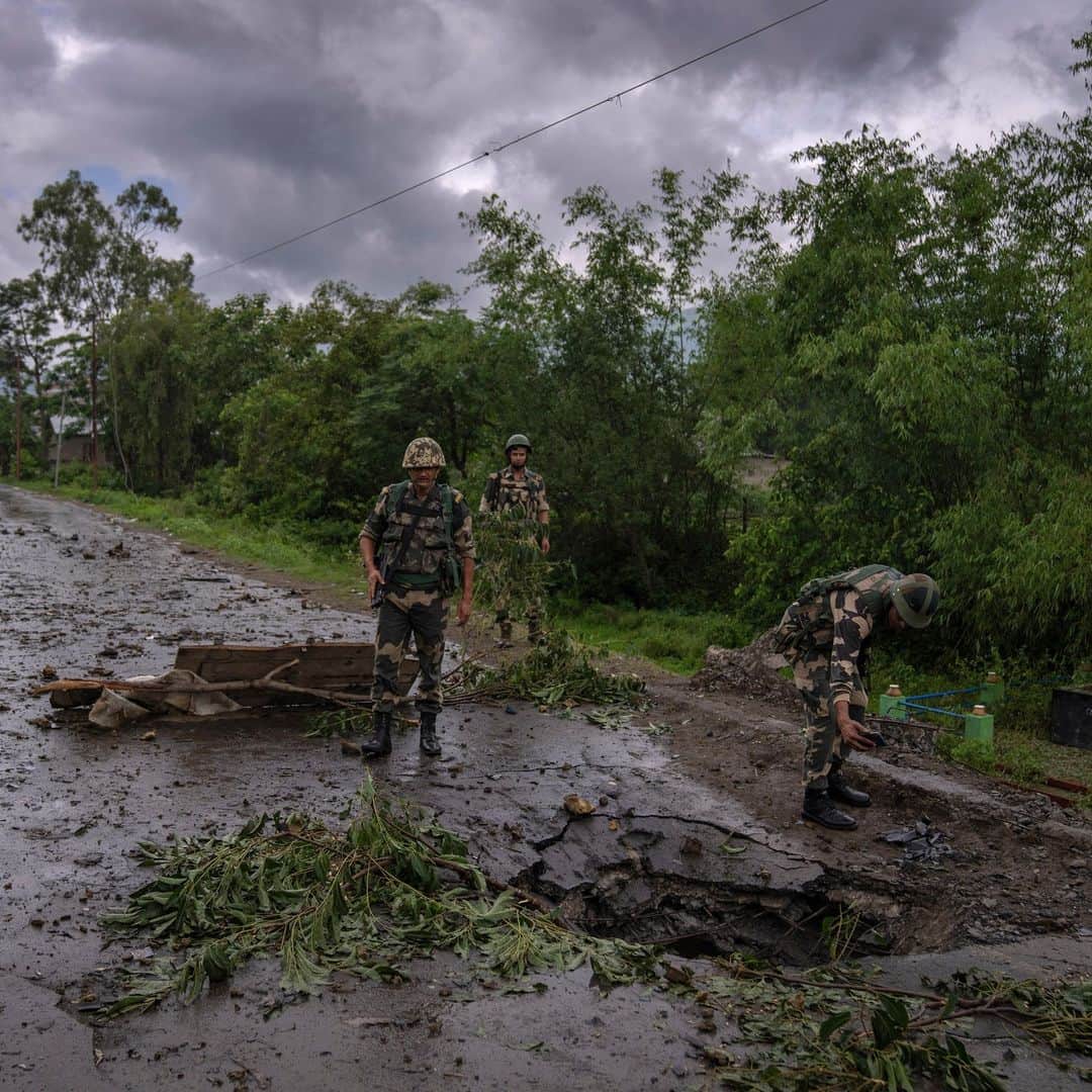 TIME Magazineのインスタグラム：「The Indian state of Manipur is on the verge of civil war. In the last few weeks, more than 250 churches have been torched, more than 100 people killed, and more than 40,000 people displaced.   Yet Prime Minister Narendra Modi hasn’t said a single word in public about it—let alone visited the conflict-ridden region, writes activist Sunita Viswanath.  Link in bio to read Viswanath's full essay.  Photographs by Altaf Qadri (@altafqadri)—AP; 2: Manish Swarup (@manishswarup2050)—AP; 3: AFP/Getty Images; 4: Saumya Khandelwal (@khandelwal_saumya)—The New York Times/Redux」