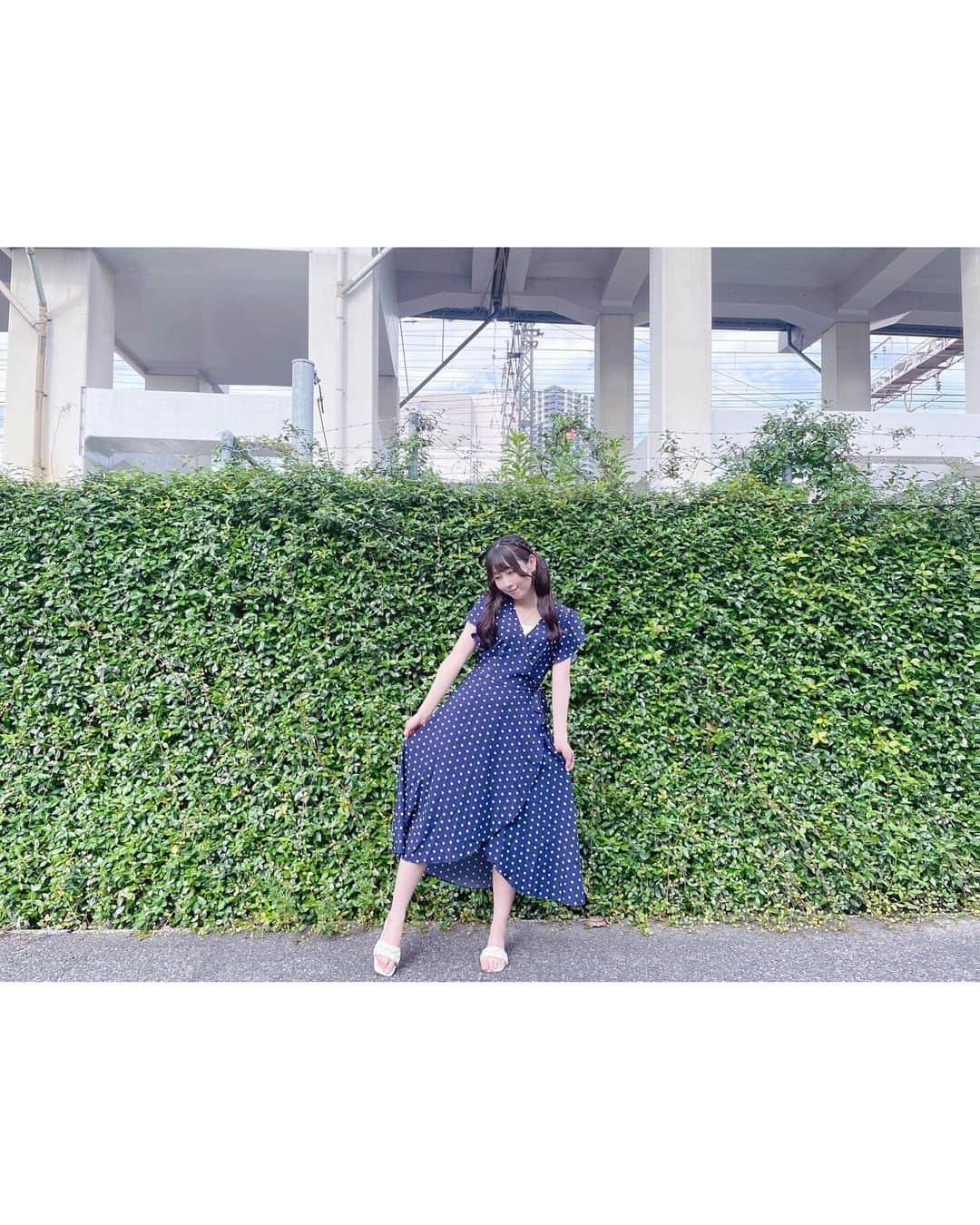 井上瑠夏さんのインスタグラム写真 - (井上瑠夏Instagram)「☺︎ ⁡ #shein の水玉ワンピース とってもかわいかった〜❤︎ ⁡ #SHEIN #SHEINコーデ #SKE48 #iDOL」7月18日 0時03分 - ruka_inoue48