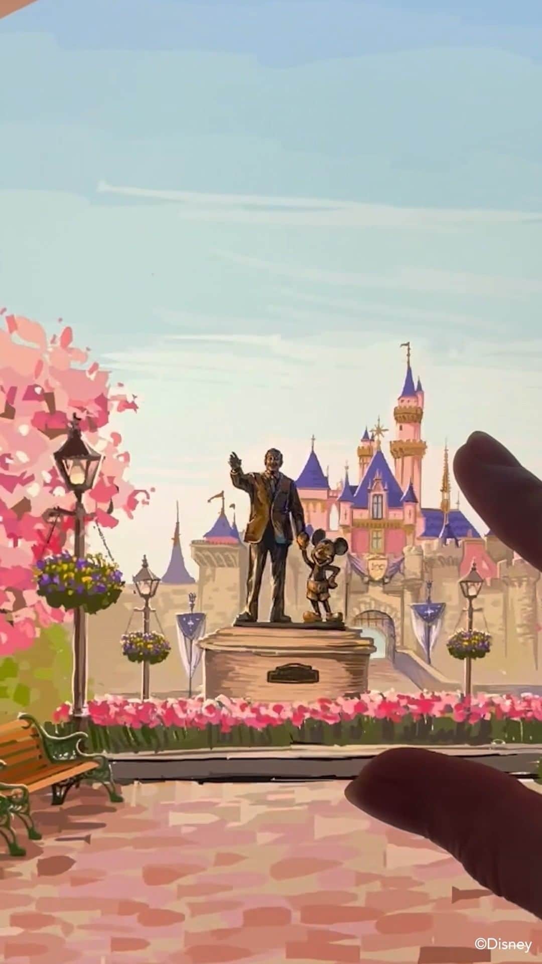 ディズニーランドのインスタグラム：「"To all who come to this happy place: Welcome.” Zoom back with us to July 17, 1955 and relive #Disneyland’s opening day as we celebrate our 68th anniversary during the #Disney100 Celebration! Drop a 💜 to help commemorate this special day!」