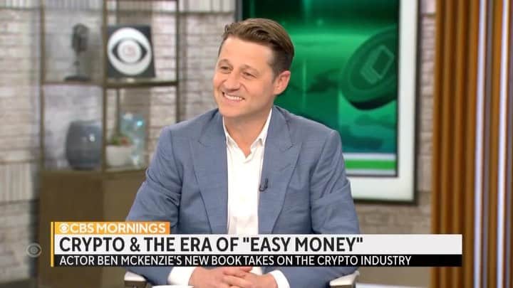 ベンジャミン・マッケンジーのインスタグラム：「Discussing why crypto is a Ponzi scheme this AM with @cbsmornings. My book Easy Money is out tomorrow!」