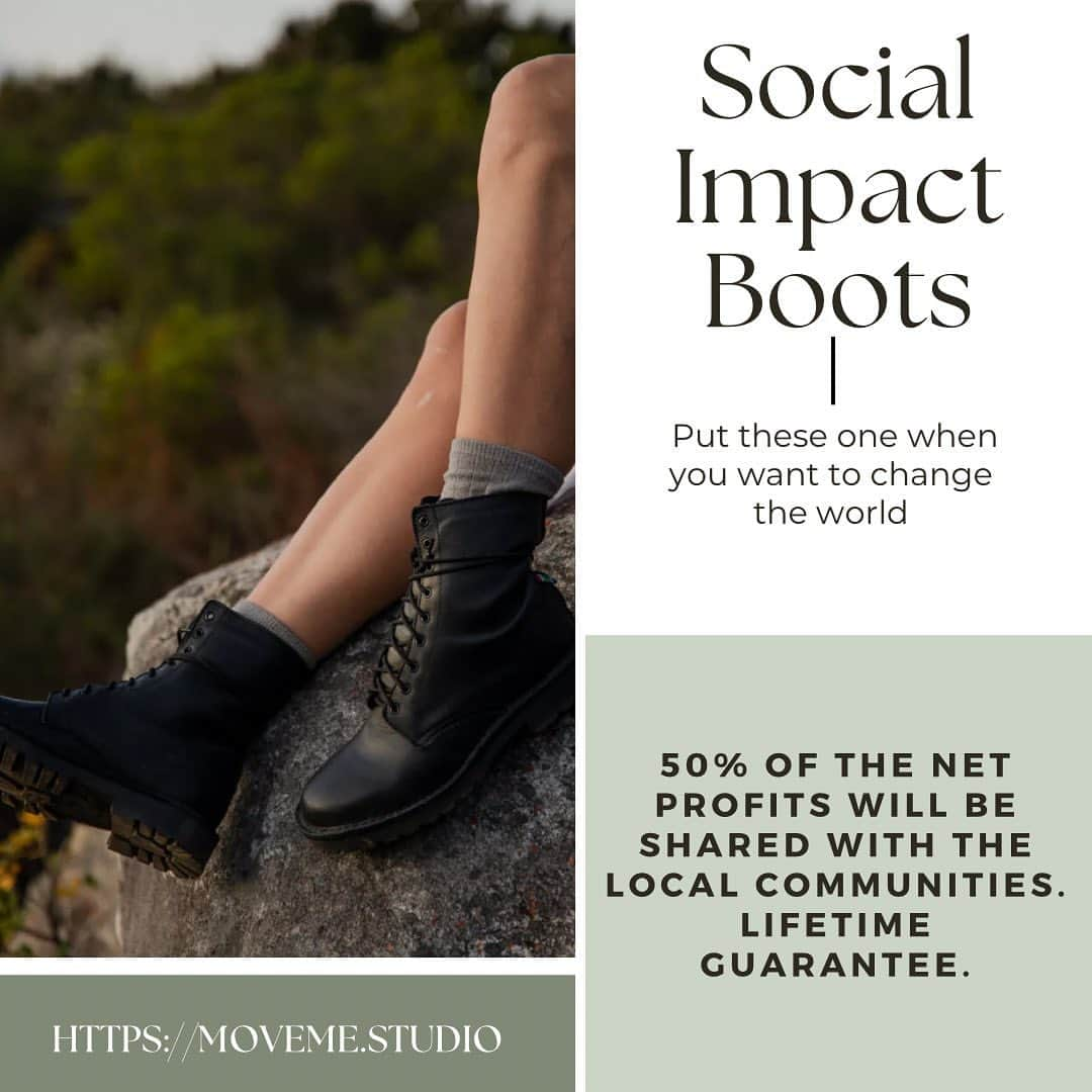 ブリアナ・エヴィガンのインスタグラム：「What do you think of The Ranger Boot?😍  Did you know that when you purchase the ranger boot 50% of the net profits will be shared with the local communities. Lifetime guarantee!  This also means that each purchase helps MoveMe achieve our mission of positively impacting the lives of millions, both humans and animals alike.  #wildlifeconservation #conservation #africa #communityfirst #foodsecurity #sustainability」