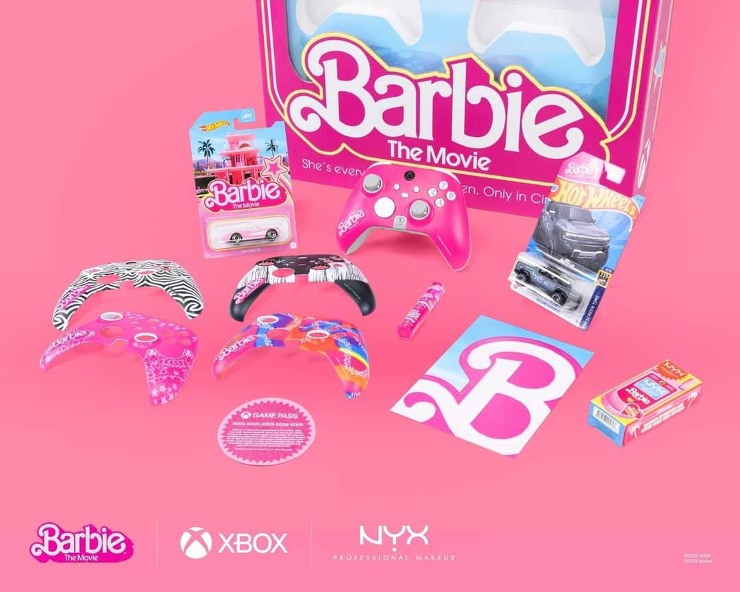 NYX Cosmeticsさんのインスタグラム写真 - (NYX CosmeticsInstagram)「GIVEAWAY ALERT!! We're teaming up with our besties at @xbox to treat two lucky Barbies or Kens to this ICONIC @barbiethemovie PR kit 🎮💖 here's how to enter:  💖 FOLLOW @nyxcosmetics + @xbox + @barbiethemovie 💖 LIKE this post 💖 COMMENT who you want to see the movie with  US Only. No purchase necessary. You must be 16+ and a legal resident. Starts at 10:00 AM PT on 7/17 and ends at 10:00 AM PT on 7/20. Odds of winning depend on the total number of entries received.  shop the #NYXCosmeticsxBarbieTheMovie collection at @target and see @barbiethemovie only in theaters July 21. ©2023 WBEI ©2023 Mattel. #nyxcosmetics #nyxprofessionalmakeup #barbiethemovie #barbie」7月18日 2時00分 - nyxcosmetics