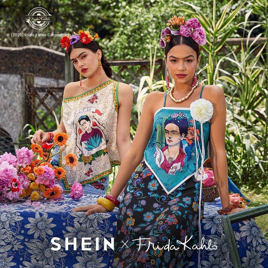 SHEINのインスタグラム：「Bring your closet to life with the vibrant SHEIN x Frida Kahlo collection! 🌹🌈 Immerse yourself in a world of vivid colors and flowers that reflect Frida's deep love of nature 🌿🎨  🔎16321345 16332727 16321803 16225024 16151267 16151027 16474201 16474157 16476736 16321814 16332824 16151289 16332745  #SHEINxFridaKahlo #FridaKahlo #SHEIN #SHEINforAll」