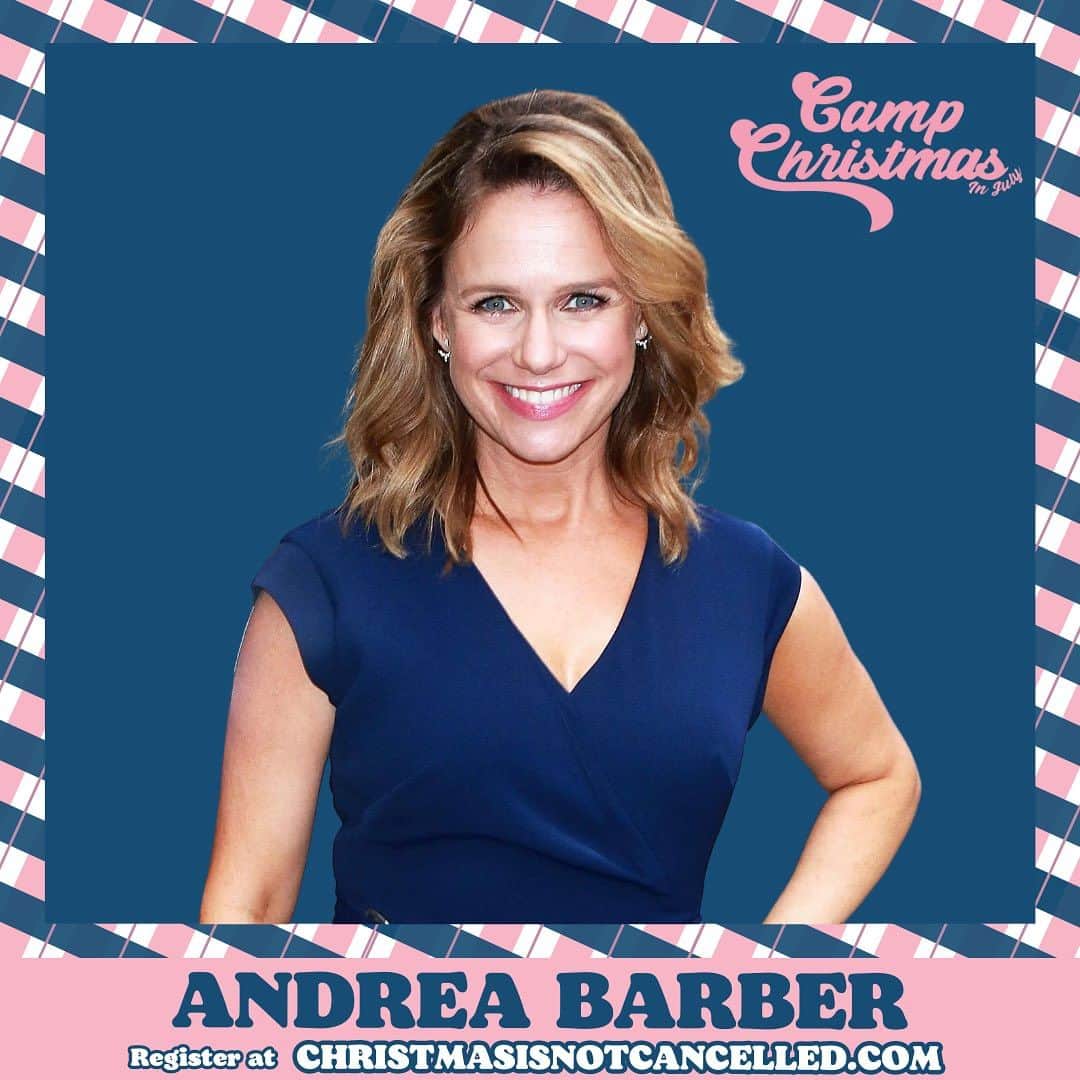 アンドリア・バーバーのインスタグラム：「This Thursday, I’m joining Camp Christmas in July to help children in foster care!  Come hang out with me virtually by going to ChristmasIsNotCancelled.com and using my code AndreaGives to get $10 off so you can join the fun, support the mission, and get entered to win incredible prizes!」