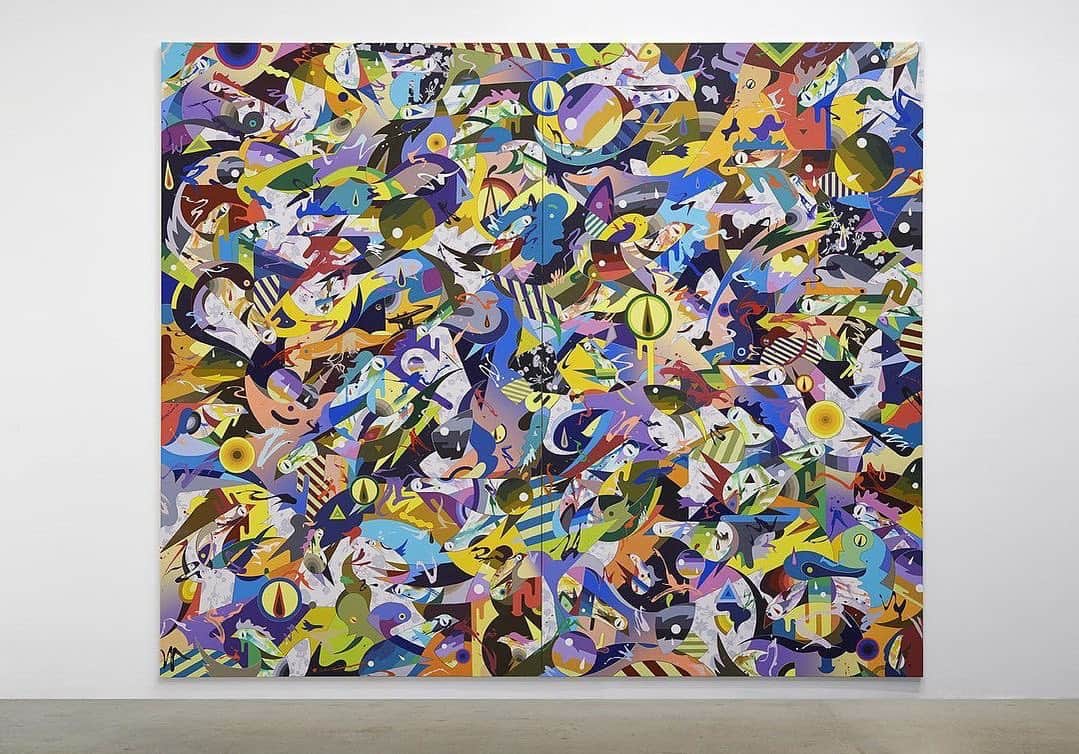 松山智一のインスタグラム：「#repost @asiacontemporary, You Need to Come Closer, 2014 by Tomokazu Matsuyama @tomokazumatsuyama  At Los Angeles County Museum of Art @lacma」
