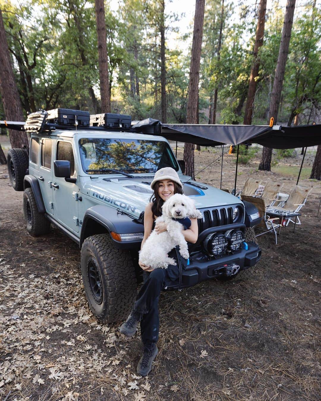 福原かれんのインスタグラム：「Camping  @keithtio 📸」