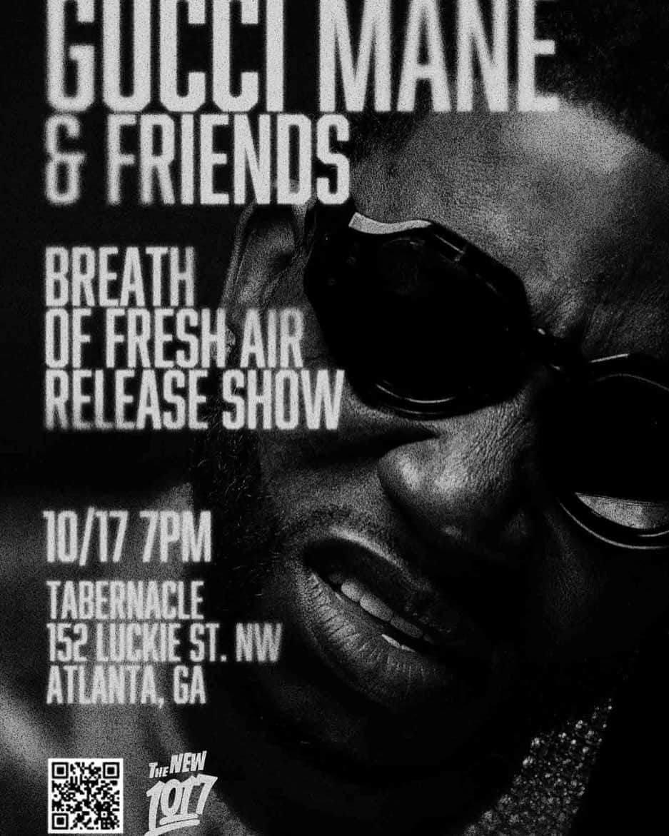 グッチ・メインのインスタグラム：「ATL 10/17 ALBUM RELEASE PARTY at the TABERNACLE!! #BreathOfFreshAir bringing errybody wit me! It’s UP link in bio #1017」