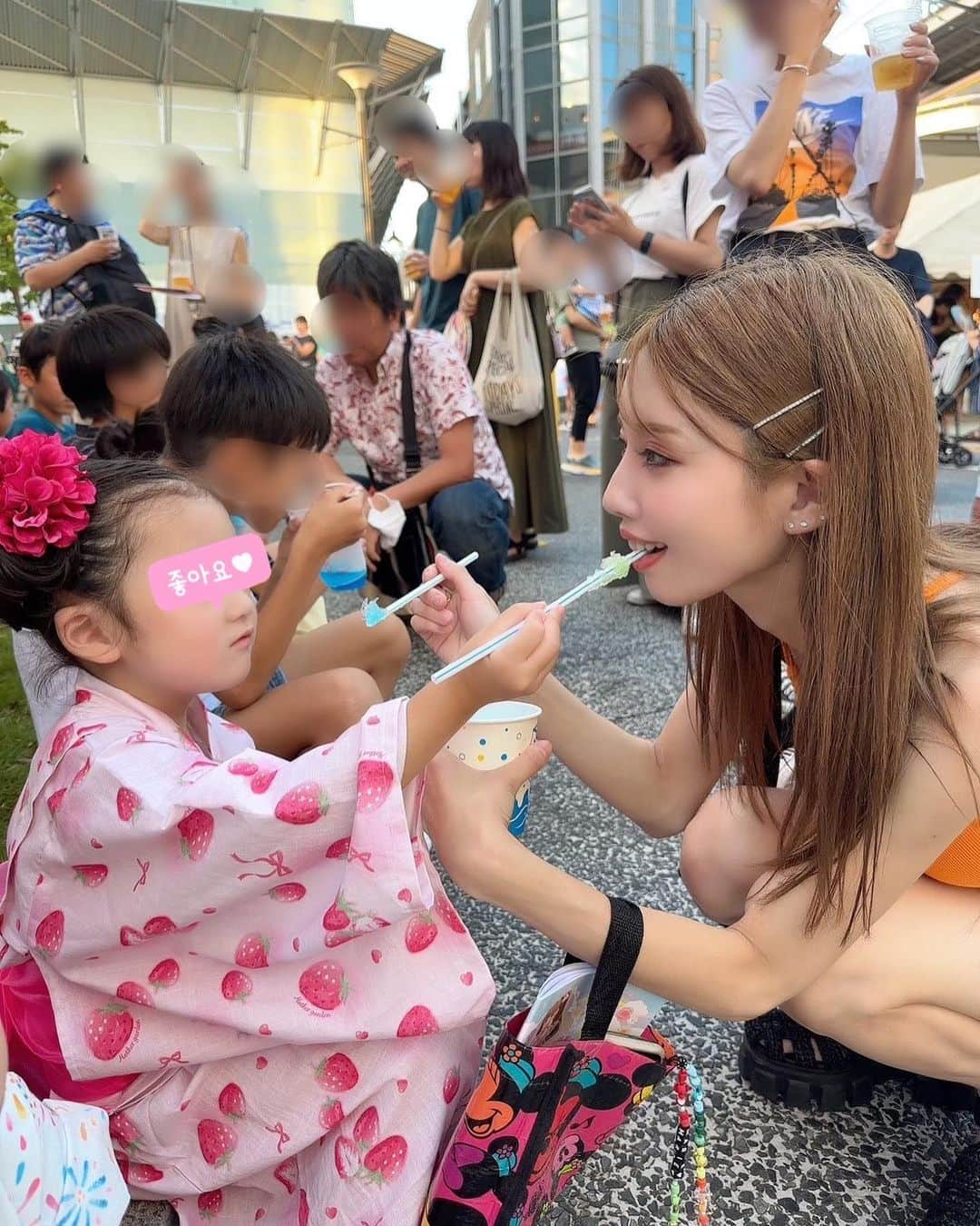 MARIEのインスタグラム：「今年はコロナ明けで色んな所でお祭りあったから、東横線のお祭り片っ端から行った🍧🤪  #自由が丘盆踊り #祐天寺みたま祭り #恵比寿盆踊り大会」