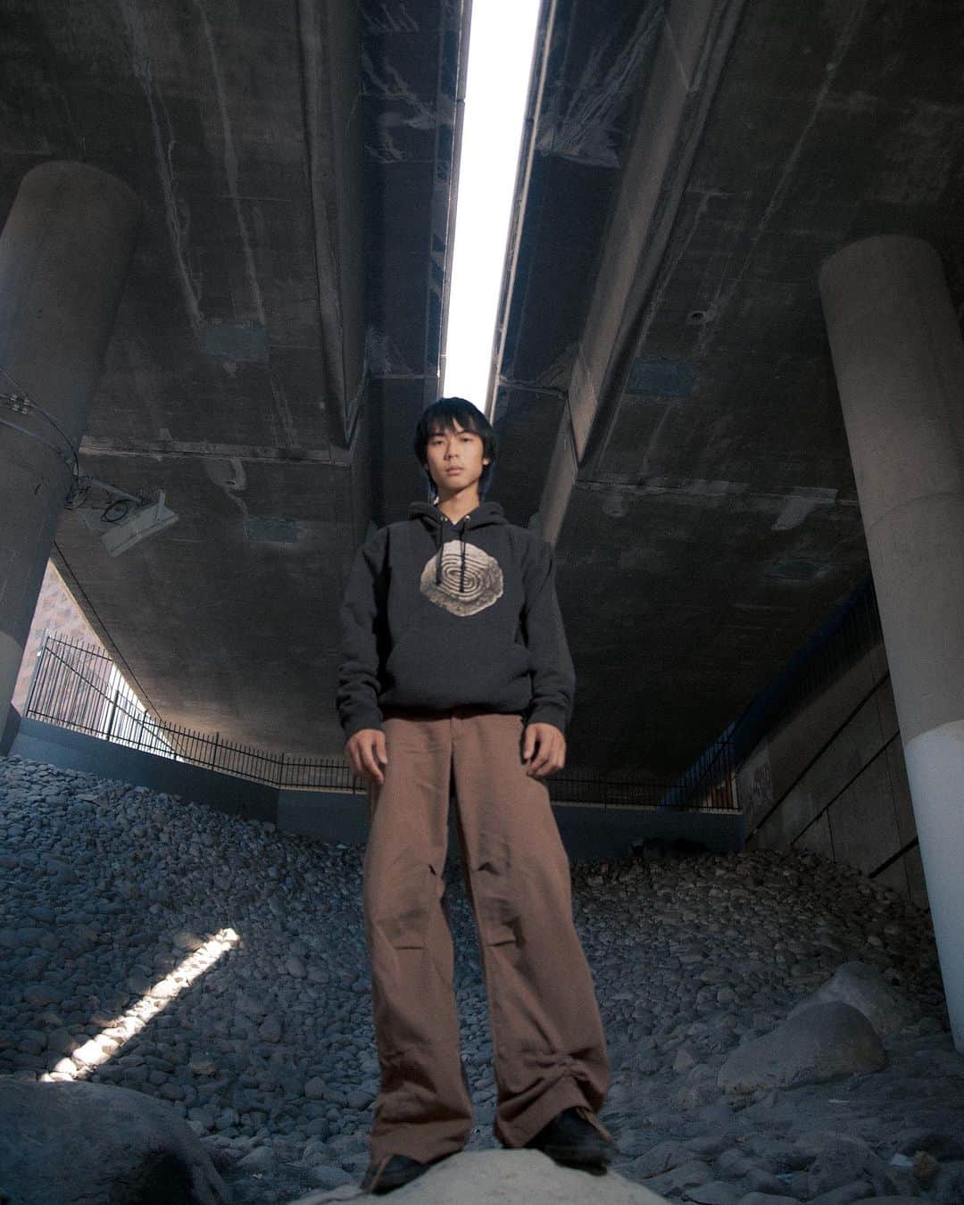 UNIFのインスタグラム：「Petroglyph Hoodie now available ꩜  "The intestinal labyrinth" reflects and symbolizes the cosmic function of sanctifying space and transforming chaos into the cosmos. In Mesopotamia, diviners used intestines for city construction, paying attention to the omens and scenes suggested by the intestines. Labyrinths provide order in space, guard the center, and prevent easy entry. As such, a labyrinth/the intestines, represent a natural spiral motion, the underworld, the "unconscious," and even beginnings.」