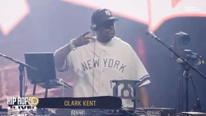 DJ Clark Kentのインスタグラム：「@djclarkkent laid down a🔥set that paid tribute to the legends that we lost throughout all fifty years of the culture.🫡 #HIPHOP50LIVE」
