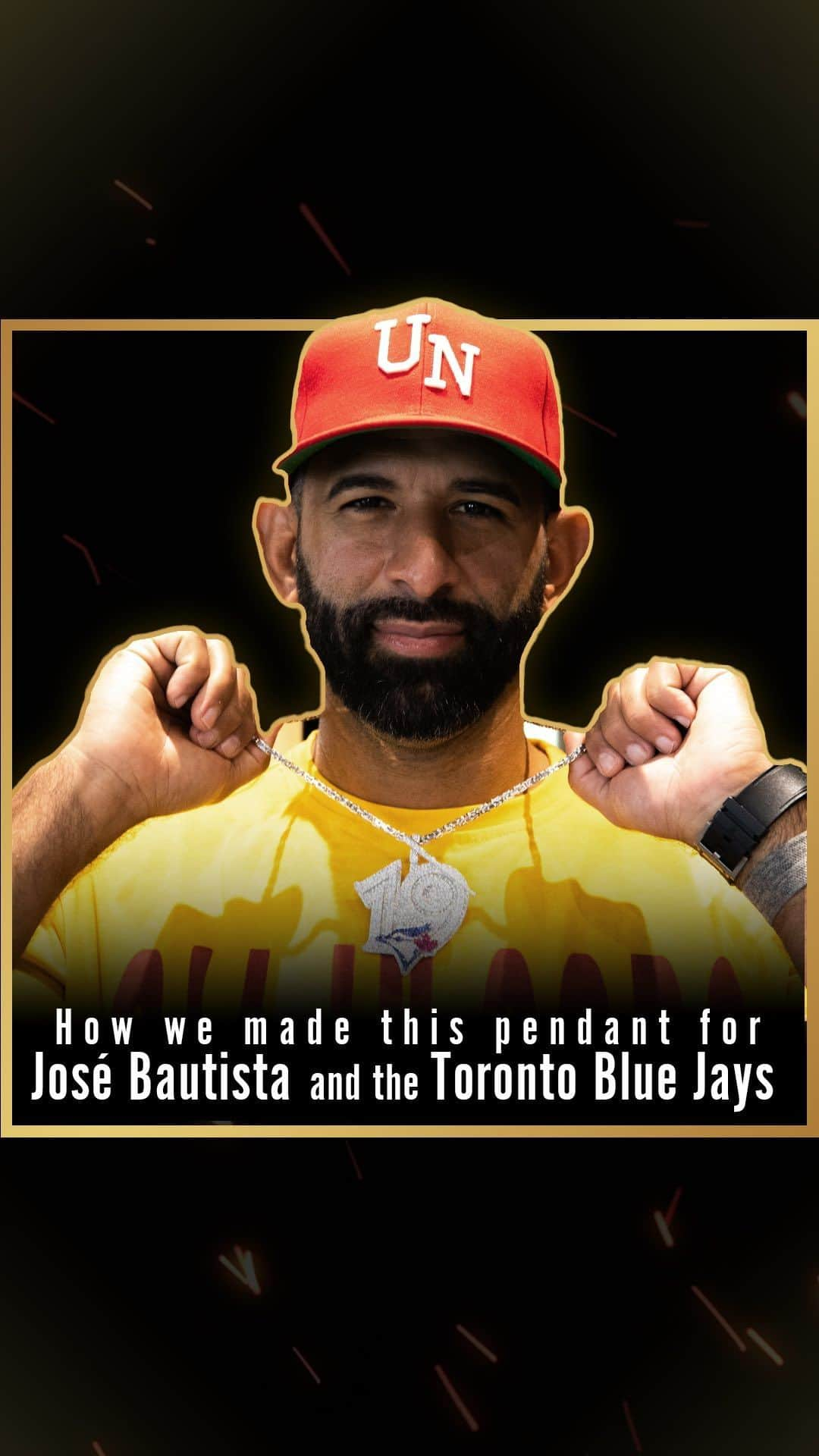 ホセ・バティスタのインスタグラム：「Thriving to new heights with higher levels of quality control on every step of our unique process!  Tag @joeybats19 and let him know your thoughts on his new Level of Excellence piece from the @bluejays.   #bluejays  #josebautista  #custompendant  #customjewellery  #vvs  #vvsdiamonds」