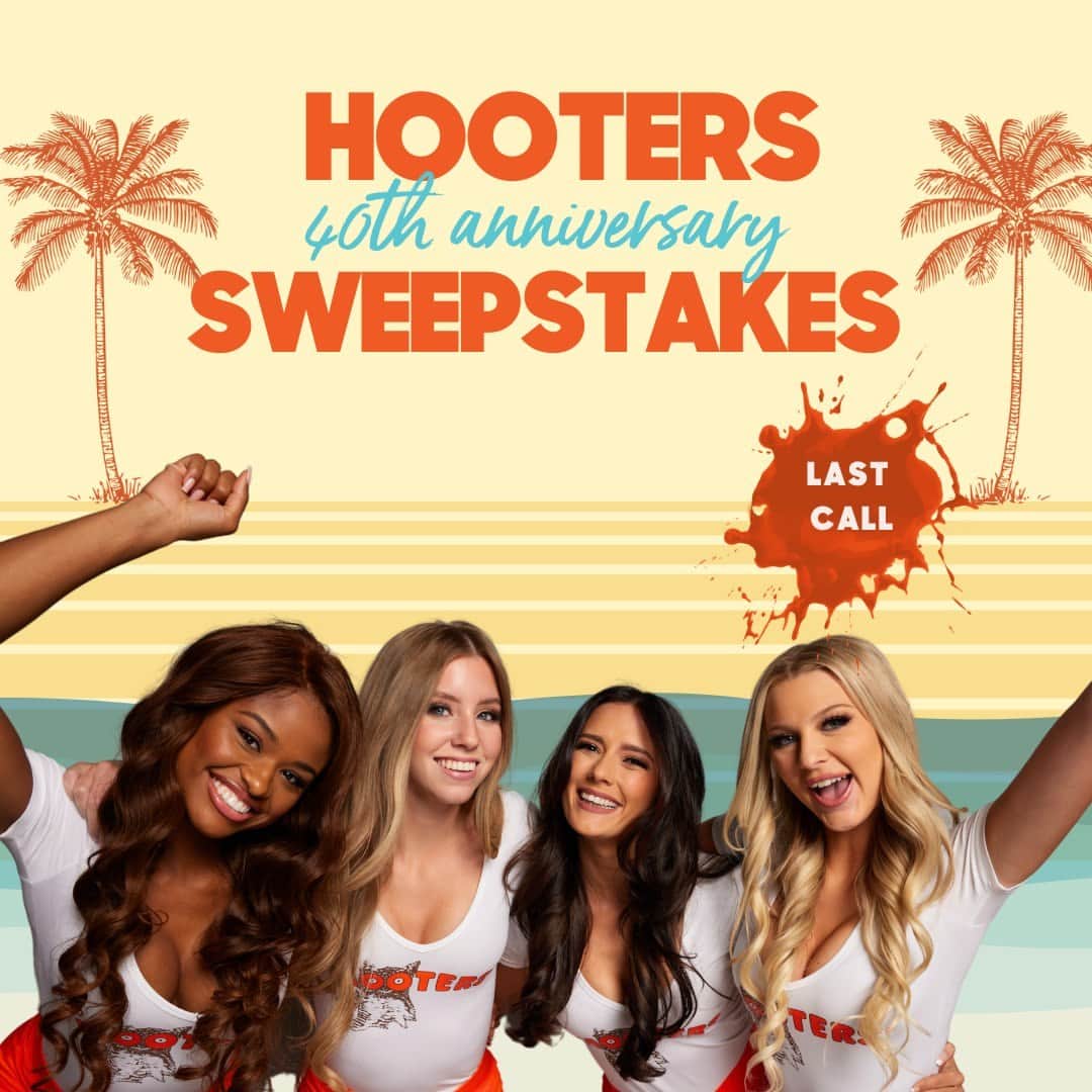 Hootersさんのインスタグラム写真 - (HootersInstagram)「Celebrate the big 4-0 with us by entering to win our exclusive anniversary sweepstakes! 🔥🦉 Visit Hooters.com to enter to win. See you in Clearwater!」8月16日 6時38分 - hooters