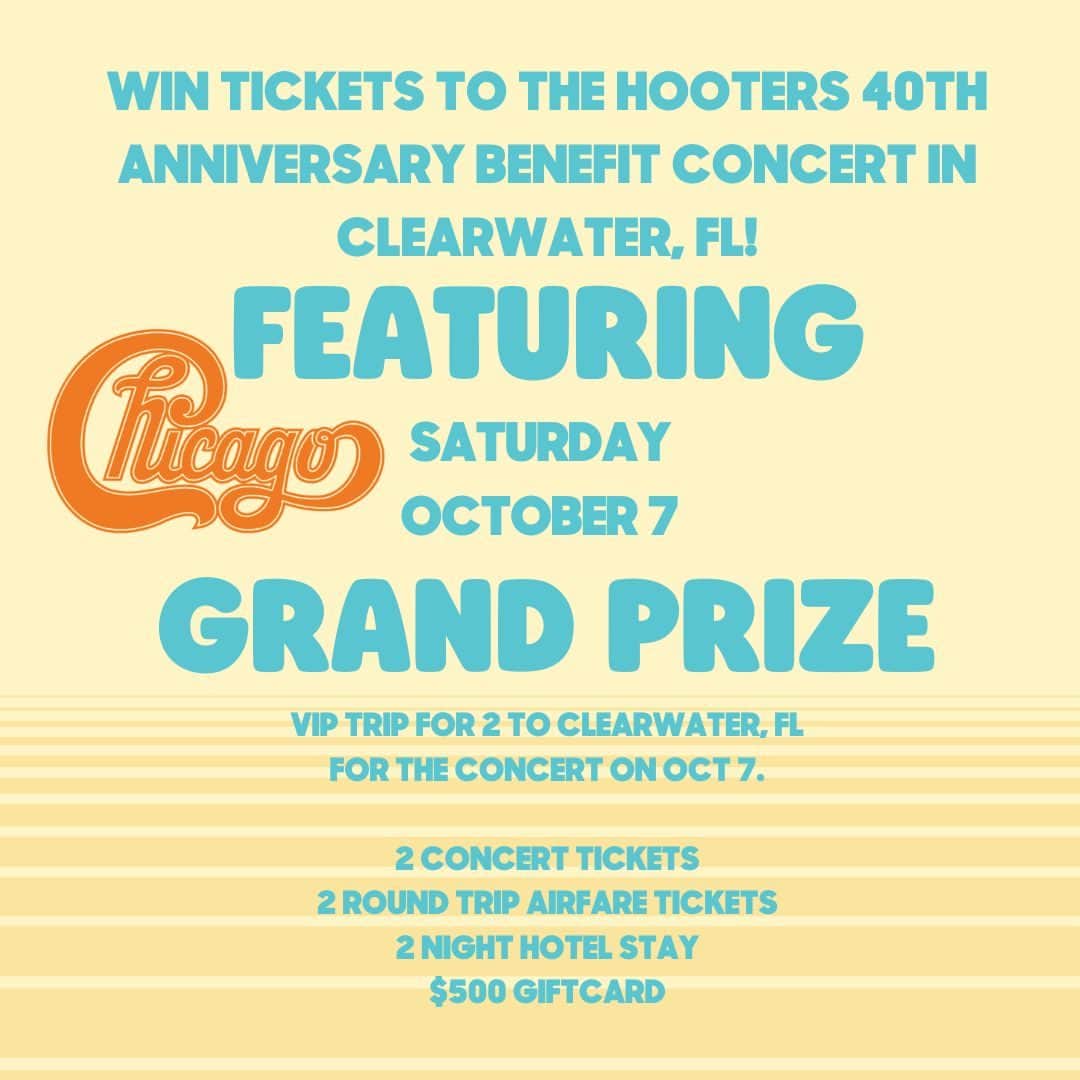 Hootersさんのインスタグラム写真 - (HootersInstagram)「Celebrate the big 4-0 with us by entering to win our exclusive anniversary sweepstakes! 🔥🦉 Visit Hooters.com to enter to win. See you in Clearwater!」8月16日 6時38分 - hooters