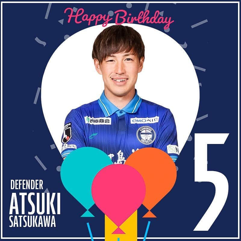 鹿児島ユナイテッドFCのインスタグラム：「＼ HAPPY BIRTHDAY！／  本日8月12日は、  #薩川淳貴 選手のお誕生日です🎂 26歳のお誕生日おめでとうございます🎉 薩川選手のプロフィールは⬇️🔎 https://kufc.co.jp/players/top/atsuki/  #鹿児島ユナイテッドFC  #Jリーグ #静岡県出身」