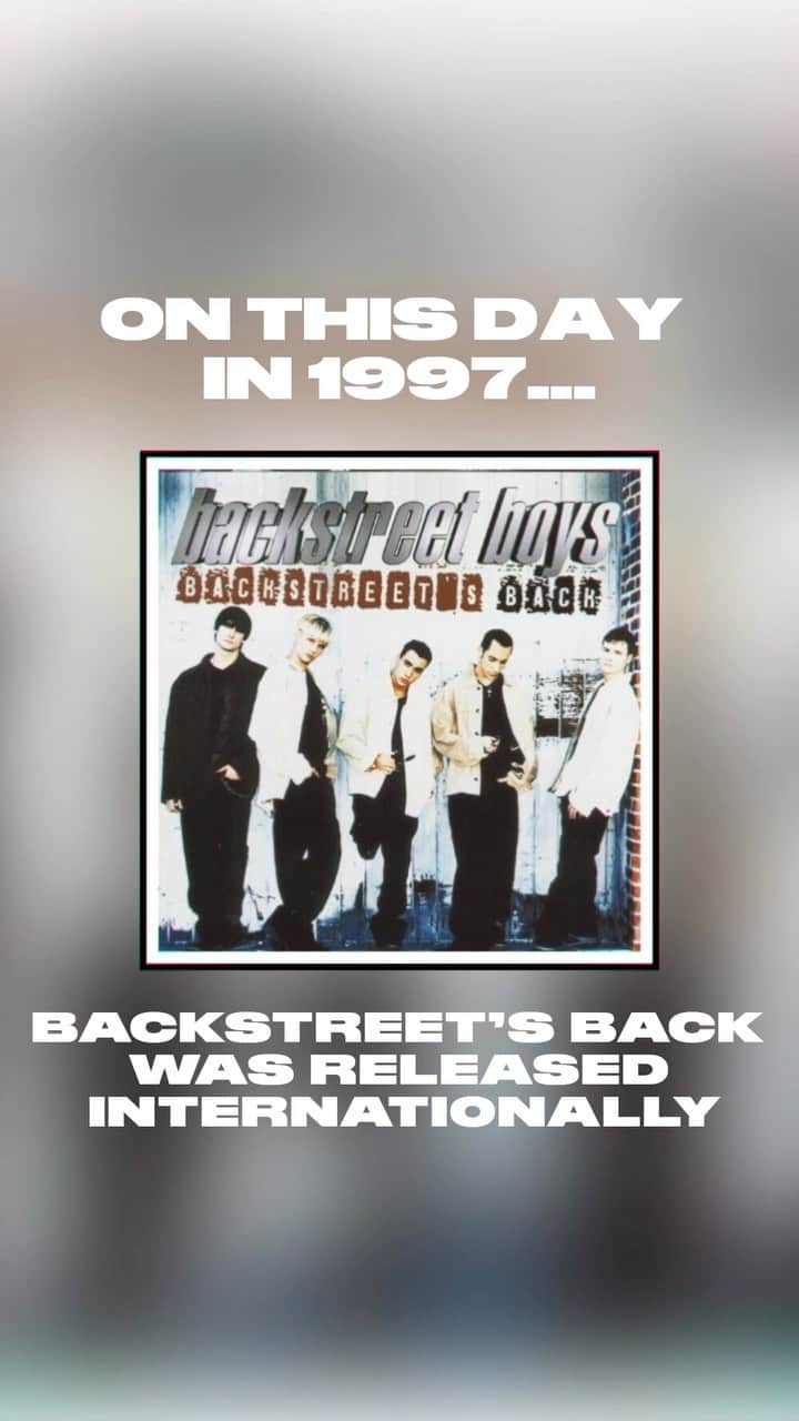 backstreetboysのインスタグラム：「On this day in 1997, we released our international, second studio album ‘Backstreet’s Back.’ 🎉  So grateful for all the years we’ve been able to jam these songs with you. 🖤 What’s your favorite track from the record?」