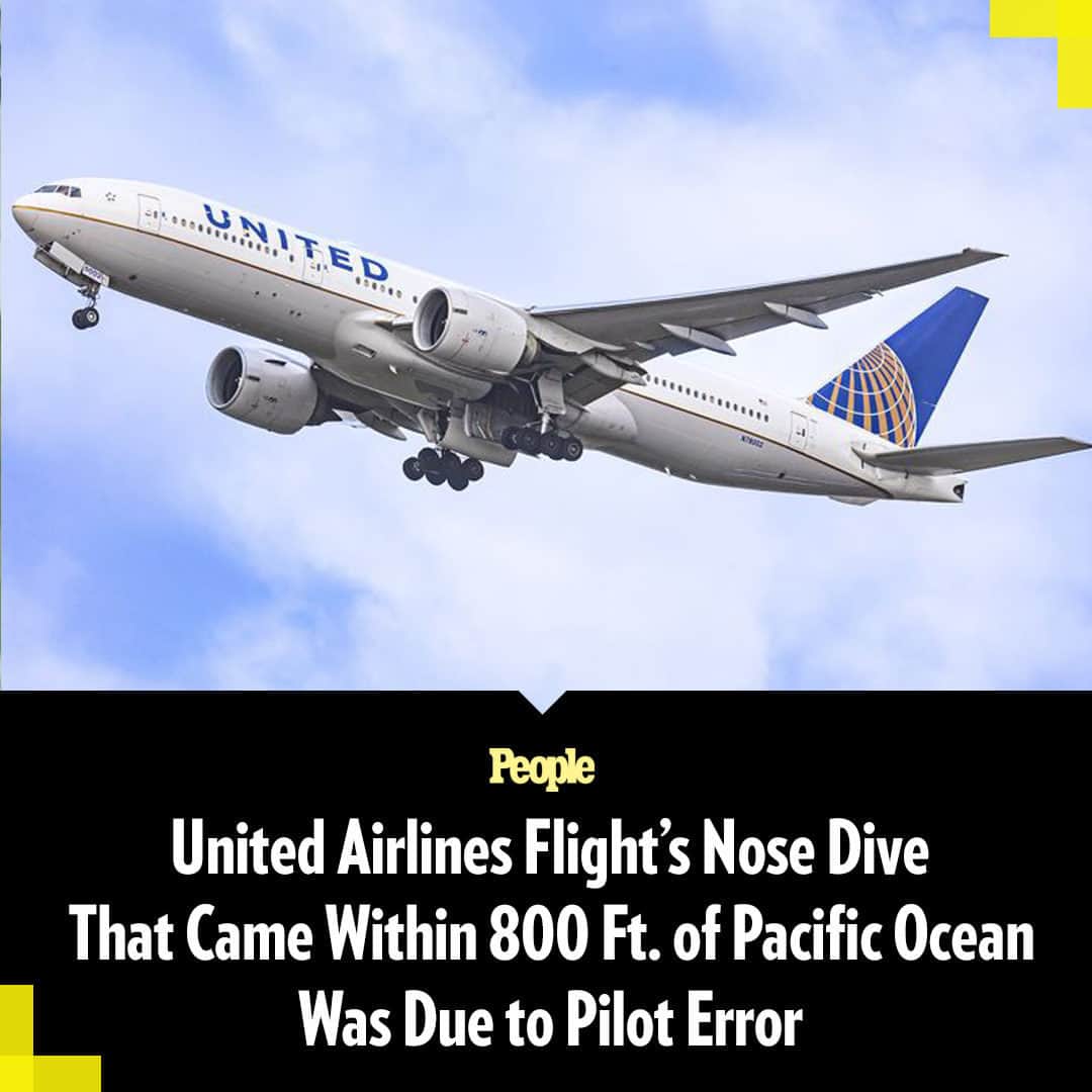 People Magazineさんのインスタグラム写真 - (People MagazineInstagram)「On Thursday, the National Transportation Safety Board revealed their findings after an investigation into why a United Airlines flight out of Hawaii plunged over 1,000 feet, and came within 800 feet of the Pacific Ocean.  The report concluded that the Boeing 777 made the dramatic drop due to human error. 😳 More on this in our bio link. | 📷: Shutterstock」8月12日 5時41分 - people
