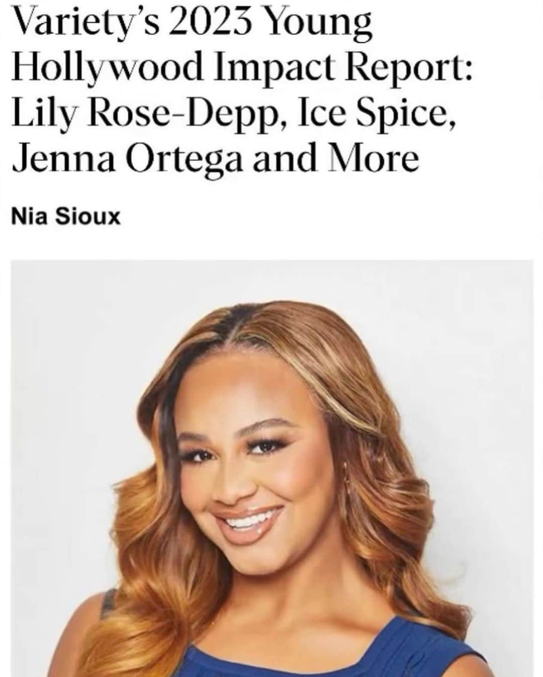 Nia Sioux Frazierさんのインスタグラム写真 - (Nia Sioux FrazierInstagram)「First post of probably many from last night. Thank you @variety for selecting me to be in your 2023 Young Hollywood Impact Report. I’m so honored to share that list with so many amazing individuals and it’s such a privilege to be recognized. What an amazing night celebrating young Hollywood🥰🖤」8月12日 7時00分 - niasioux