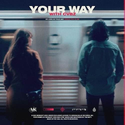 タイラー・カーターのインスタグラム：「🚊 New @cvbzmvzic x @midnightkids ‘YOUR WAY’🚈 Mixed by @taylorbird4 🖤」