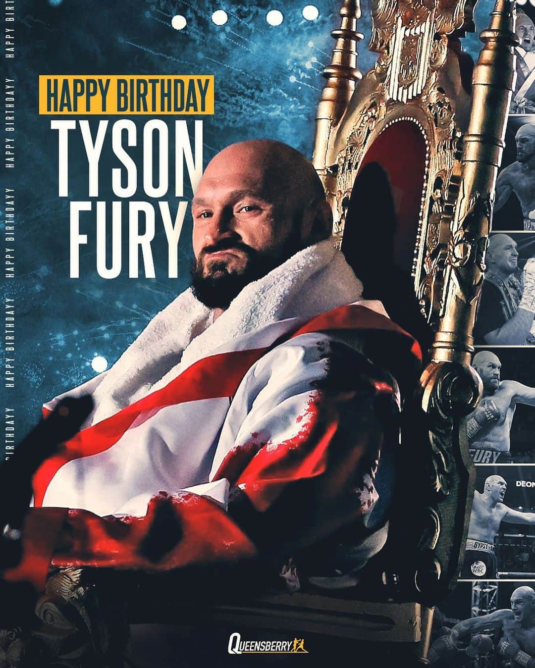 タイソン・フューリーのインスタグラム：「👑 A very happy birthday to the Gypsy King, the #1 Heavyweight in the world.」