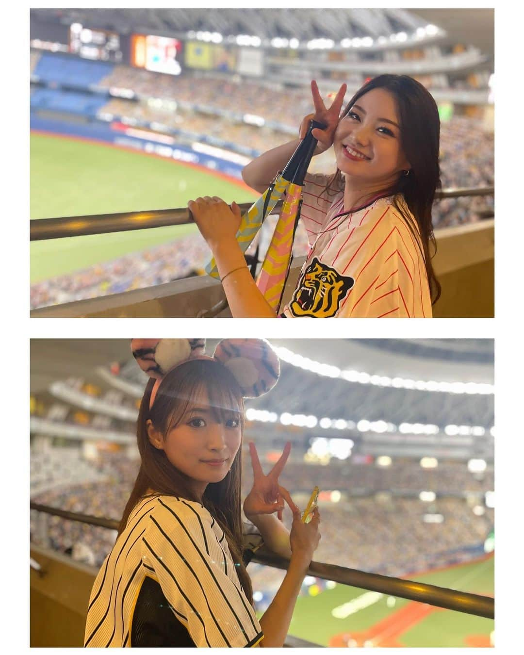 ミカさんのインスタグラム写真 - (ミカInstagram)「♡  阪神 ✖️ ヤクルト 野球観戦たのしかったー🐯⚾️🩷💛  いっぱい食べてー飲んでー応援してー しあわせすぎる時間だった♡  最高のお盆休みのスタートです🥰  #阪神タイガース#阪神ファン#阪神タイガース🐯#タイガース#タイガース女子#野球観戦#野球女子#ユニフォーム#京セラドーム大阪#ユニフォーム女子#とらほー#ゴルフ女子#大阪ドーム#野球#toraco#とらこ#ビスタルーム」8月12日 13時46分 - mikaa1116