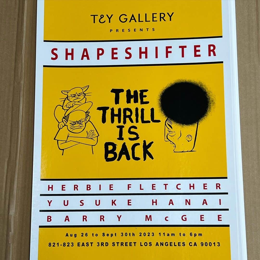 花井祐介さんのインスタグラム写真 - (花井祐介Instagram)「2weeks to go! Please join us Friday 25th for the opening of our show “SHAPESHIFTER” and grand opening of @tandygallery  in Downtown LosAngels! @herbiefletcher  #barrymcgee」8月12日 14時56分 - hanaiyusuke