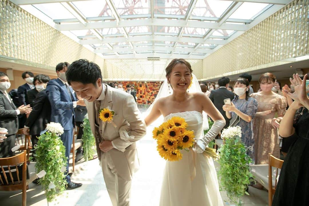 東京タワーの麓の結婚式のインスタグラム