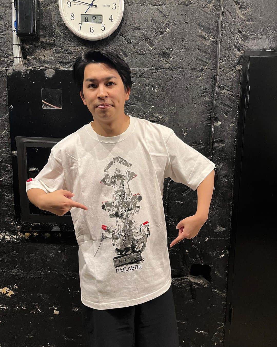 斉藤正伸（ジャガモンド）のインスタグラム：「8/10はパトの日！パトレイバー！  #パトレイバー #映画Tシャツ #ジャガモンド斉藤 #ヨケイなお世話」