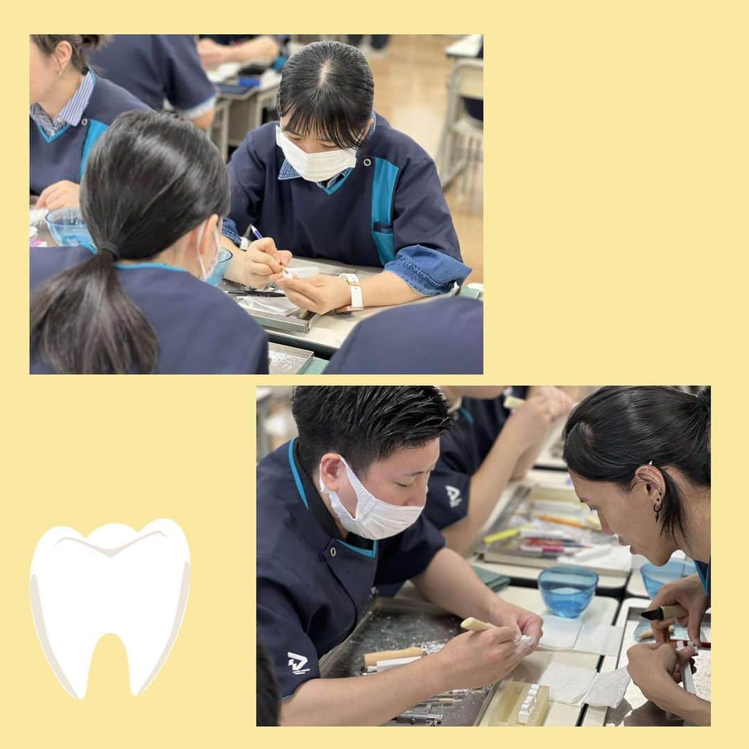 新東京歯科技工士学校さんのインスタグラム写真 - (新東京歯科技工士学校Instagram)「学生は夏休みに入りました☀️ 先日、歯科技工士科1、2年生を対象に合同の彫刻実習を行いました🦷 普段なかなか話すことのない先輩、後輩たちが協力して実習することで、お互いに刺激をもらうことができました✨ #歯科技工士 #専門学校 #歯科技工士の卵 #先輩後輩 #彫刻」8月12日 15時37分 - shintokyodental