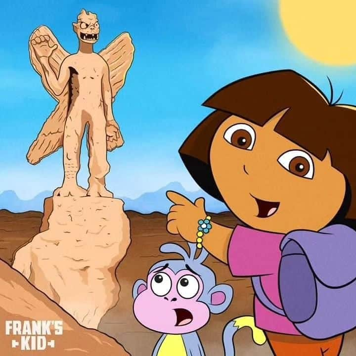 スラッシュさんのインスタグラム写真 - (スラッシュInstagram)「Credit to @hessian_hellcat Dora meets Pazuzu #morningmemes #doratheexplorer #exorcist #pazuzu  by @franks_kid  iiii]; )'」8月12日 15時55分 - slash