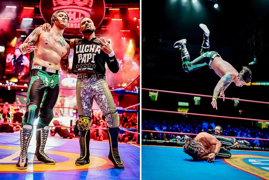 ロッキー・ロメロさんのインスタグラム写真 - (ロッキー・ロメロInstagram)「Veinte años después de revolucionar la Lucha Libre en México, Volador Jr. y Virus enfrentaron a quienes fueran conocidos como Los Habana Brothers (Rocky Romero y TJP). Para definir la contienda, Volador fingió haber recibido un foul de Rocky, que una caída antes recurrió a la misma artimaña. 📸 @elfotografodelasluchas   #CMLL #LuchaLibre #LuchaLibreMexicana #LuchaLibreCMLL #ArenaMexico #Luchador #Wrestling #MexicanWrestling #follow」8月12日 16時14分 - azucarroc