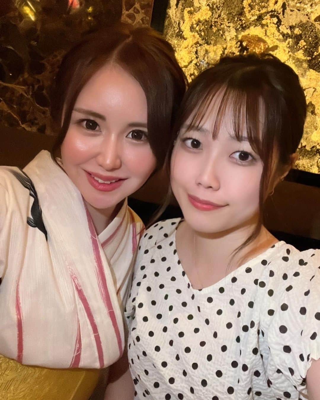 RANのインスタグラム：「みーちゃんも浴衣だったら良かったのにー🥰💛  #浴衣 #浴衣ヘア #浴衣女子 #夏 #夏休み #夏祭り #みーちゃん #ドット #かわいい #summer #yukata」