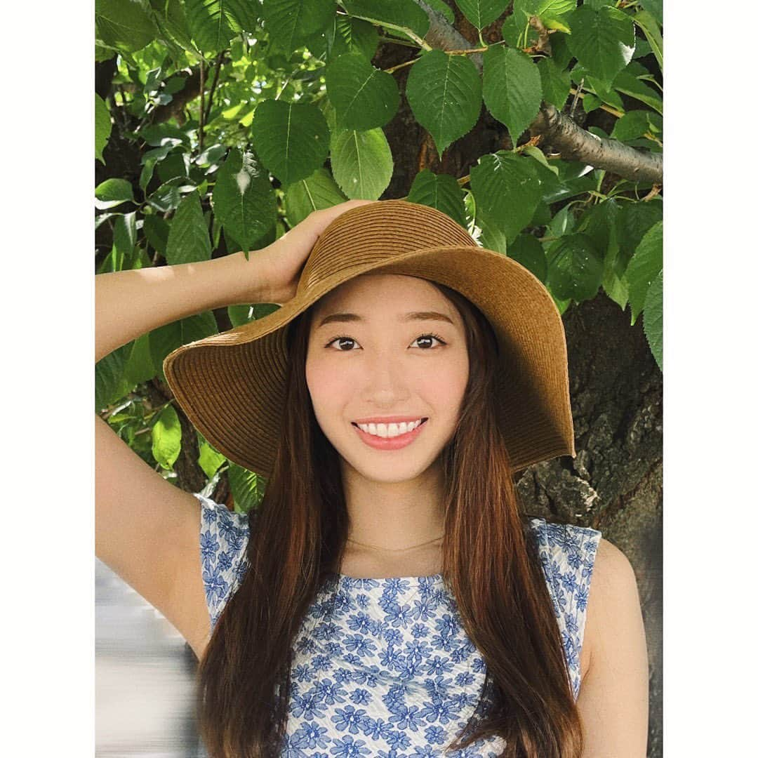 高野渚のインスタグラム：「💚🌞🌴🌻👒💛」