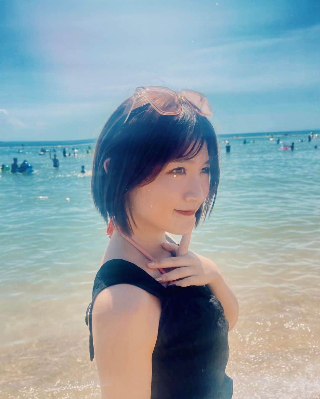 小野瑞歩のインスタグラム：「🐠💗  #つばきファクトリー #海 #夏 #小野瑞歩」