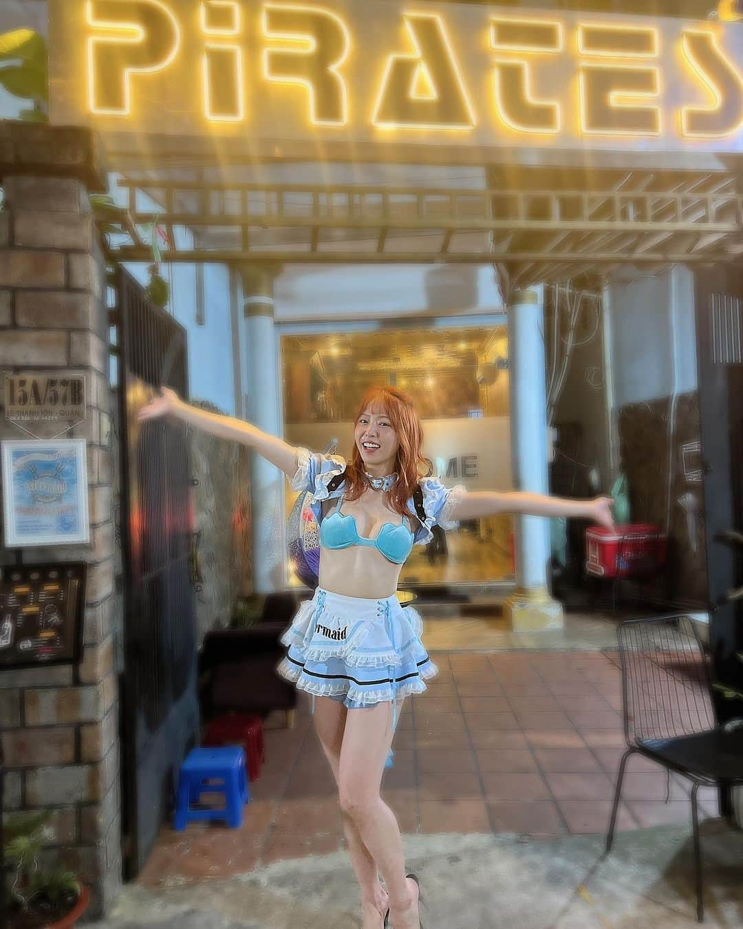 吉野七宝実のインスタグラム：「マーメイドベトナムホーチミン店に来店でベトナムに行ってました！！  私に会いにきてくださった方がまさかベトナムにいるとは思いもしなかった！！ ありがとうございました🥰  スタッフの皆様、キャストの皆様もみんな優しくて、幸せでした！！」