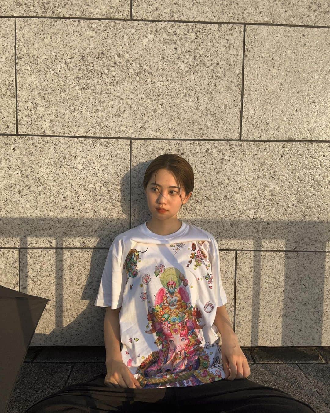 平美乃理さんのインスタグラム写真 - (平美乃理Instagram)「💞🦩🌷  (@yasuto_sasada )さんデザインのTシャツ、可愛すぎる  原宿での展示会に おじゃまさせていただいて、  最後の人参 落書きさせてもらいました‪‪🥕」8月12日 18時41分 - minori_taira