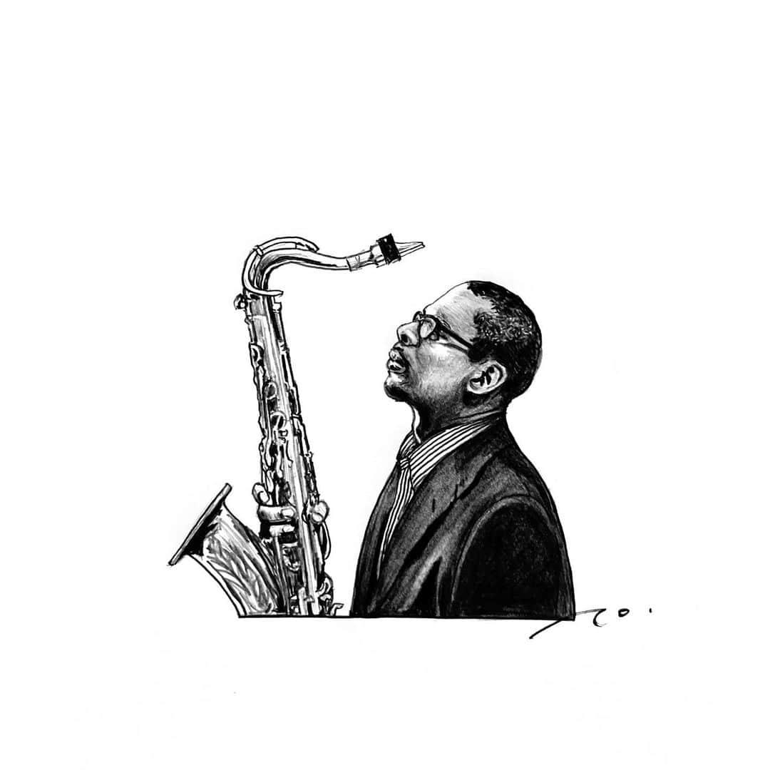 逢坂庵さんのインスタグラム写真 - (逢坂庵Instagram)「23sketch0813 ・ ・ #jazz #jazzart #ravicoltrane #tenorsax #saxophone #sopranosax #johncoltrane #pencildrawing #portraitsketch #illustagram #monochrome #ジャズ #ラヴィコルトレーン #ジョンコルトレーン #テナーサックス #ソプラノサックス #サックス #鉛筆画 #人物画 #イラストグラム #素描 #モノクロイラスト #ジャズ好きな人と繋がりたい」8月12日 19時03分 - ohzaka_an