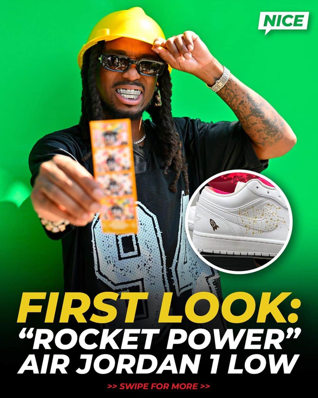 Nice Kicksさんのインスタグラム写真 - (Nice KicksInstagram)「To celebrate @quavohuncho’s upcoming “Rocket Power” album, @jumpman23 has created a special Air Jordan 1 Low 🚀  @nicedrops -> 8/15 at @goodtimes.atlanta」8月13日 5時32分 - nicekicks