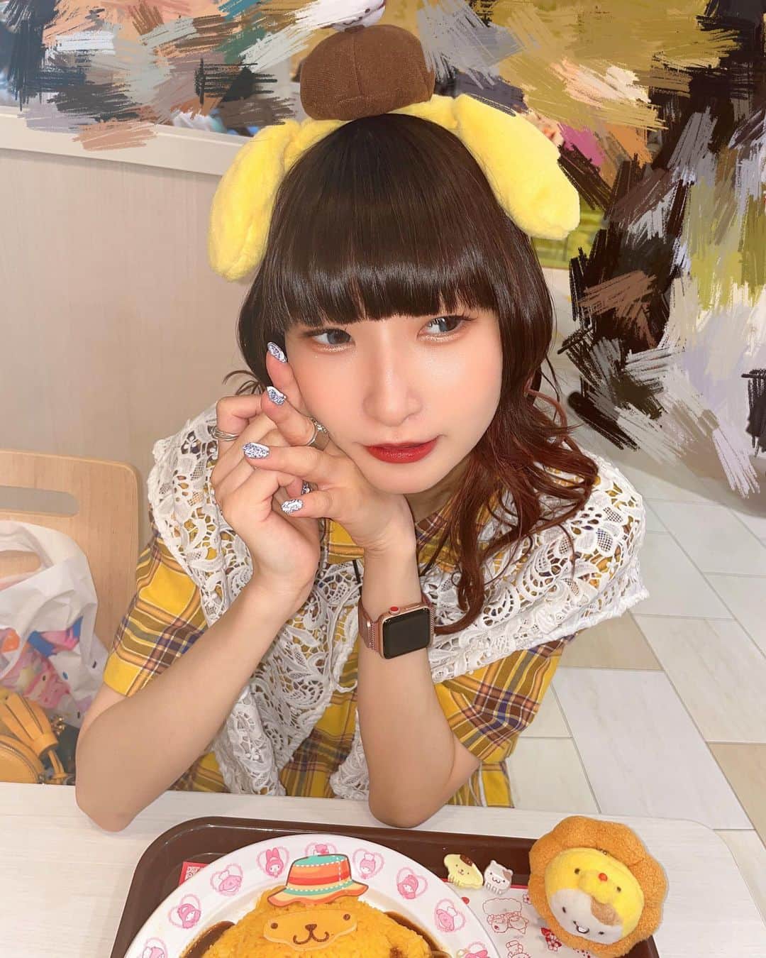 ピンキー！☆藤咲彩音のインスタグラム：「🍮💛 #サンリオ #サンリオピューロランド #ポムポムプリン #マフィン #推し活」