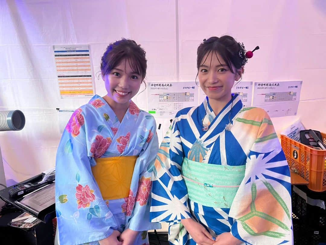 miwaさんのインスタグラム写真 - (miwaInstagram)「鈴木新彩アナウンサーさん可愛かった🥰💗  #神宮外苑花火大会  #神宮花火大会 #浴衣」8月12日 22時51分 - miwa_official_38