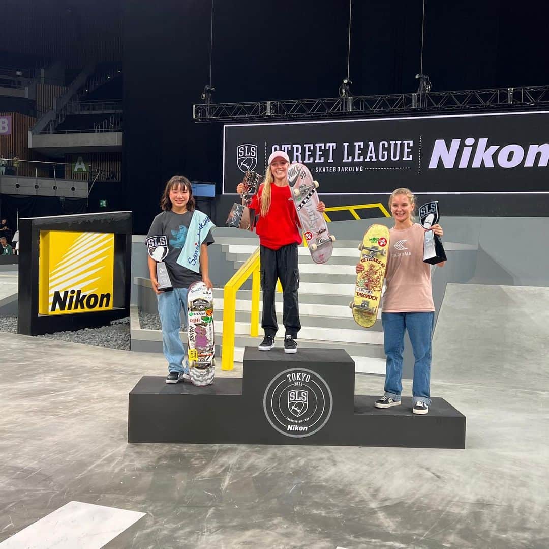 西矢椛のインスタグラム：「SLSで2位になることができました🥈 たくさんの応援ありがとうございました！ 楽しかったけど悔しい部分もあったので次に活かしたいと思います  Thank you！ @sls   Congratulations🎉 @chlo_the_flo  @rooszwettie」