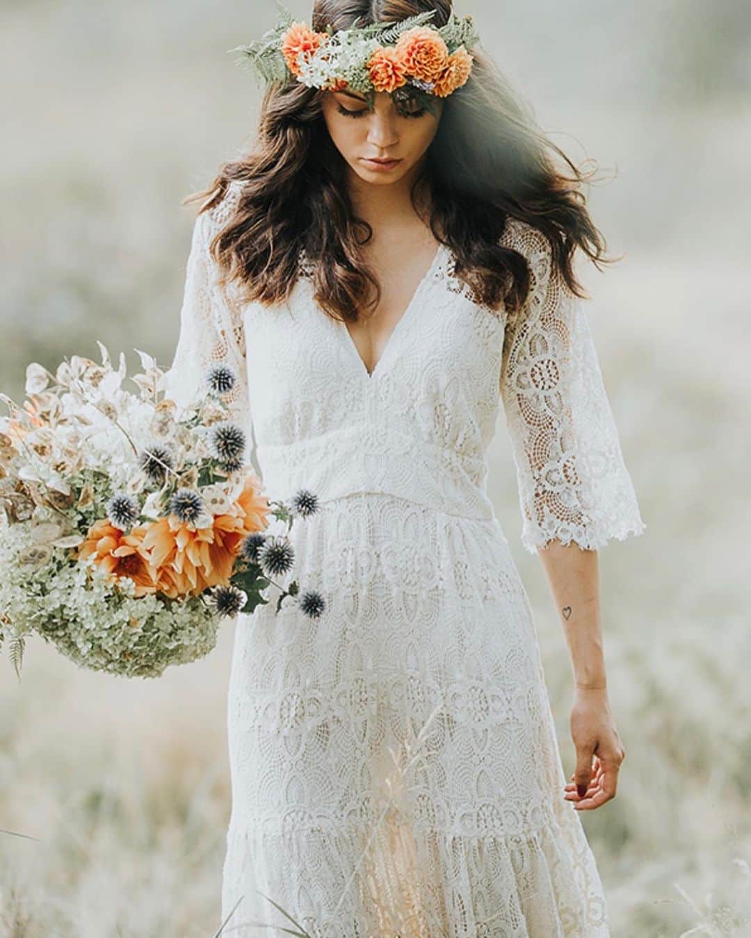 カイトアンドバタフライさんのインスタグラム写真 - (カイトアンドバタフライInstagram)「S U M M M E R  S AL E   RENA DRESS $800  Creating timeless dresses with a vintage spirit🍃designed & made in California for the bohemian bride🍃visit our site or message us here!   #summersale #dresses #weddingday #laceweddinggown #sale #bohemianstyle #countrywedding #naturalbride #summerbride #madeinusa🇺🇸 #letsgetmarried #engaged #slowfashion」8月12日 23時28分 - kiteandbutterfly