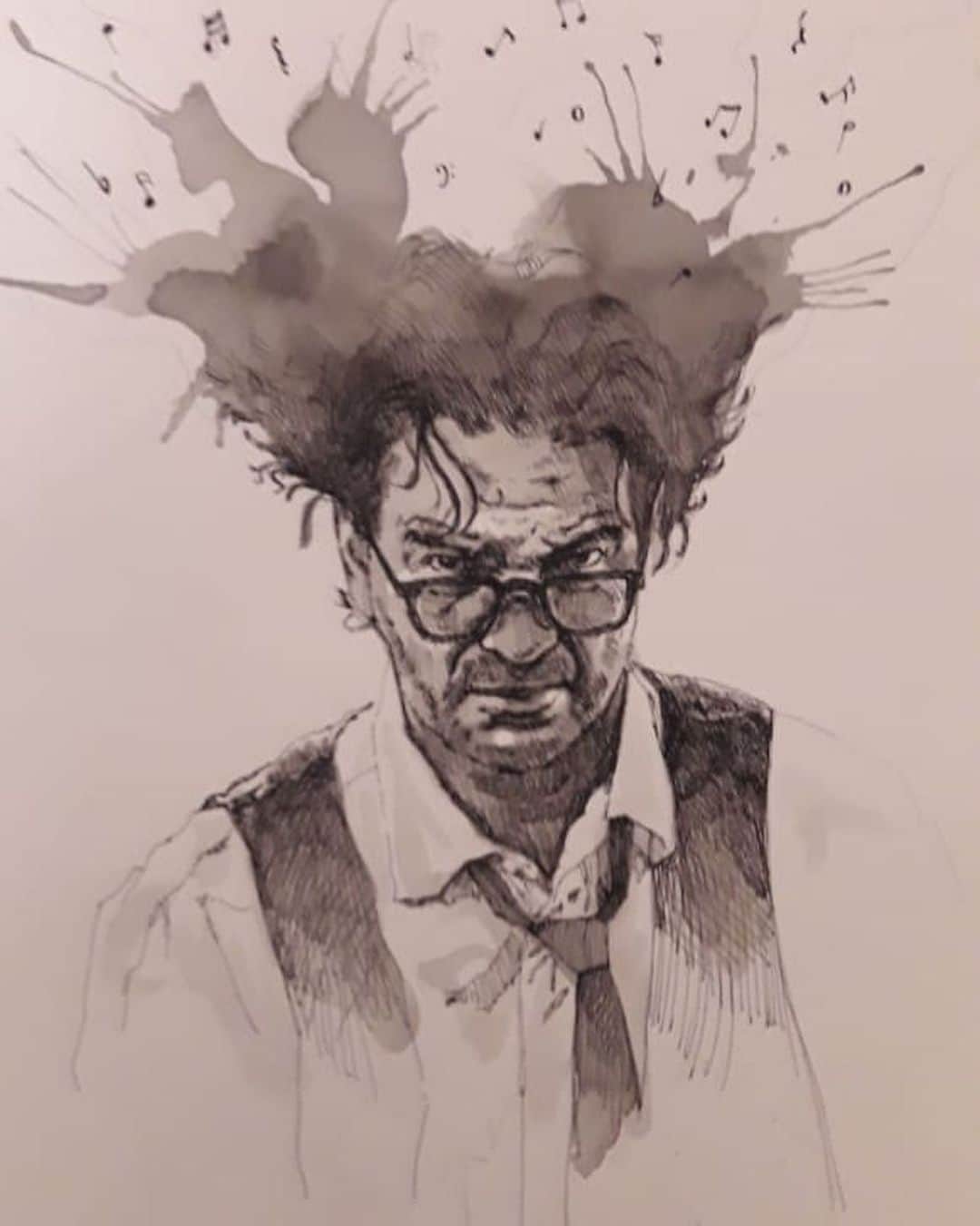 のインスタグラム：「De mi amigo @darioortizr  cuando Blanco y Negro , era  apenas un boceto.」