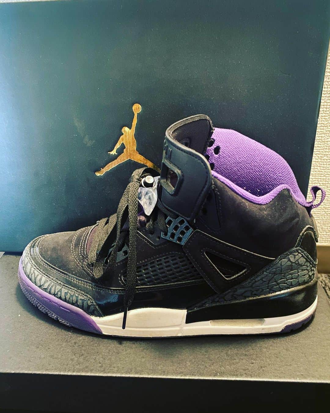 熊野直哉さんのインスタグラム写真 - (熊野直哉Instagram)「NIKE JORDAN SPIZIKE black/court purple-anthracite  #スニーカー #sneakers  #airjordan」8月13日 1時46分 - naoya_akama