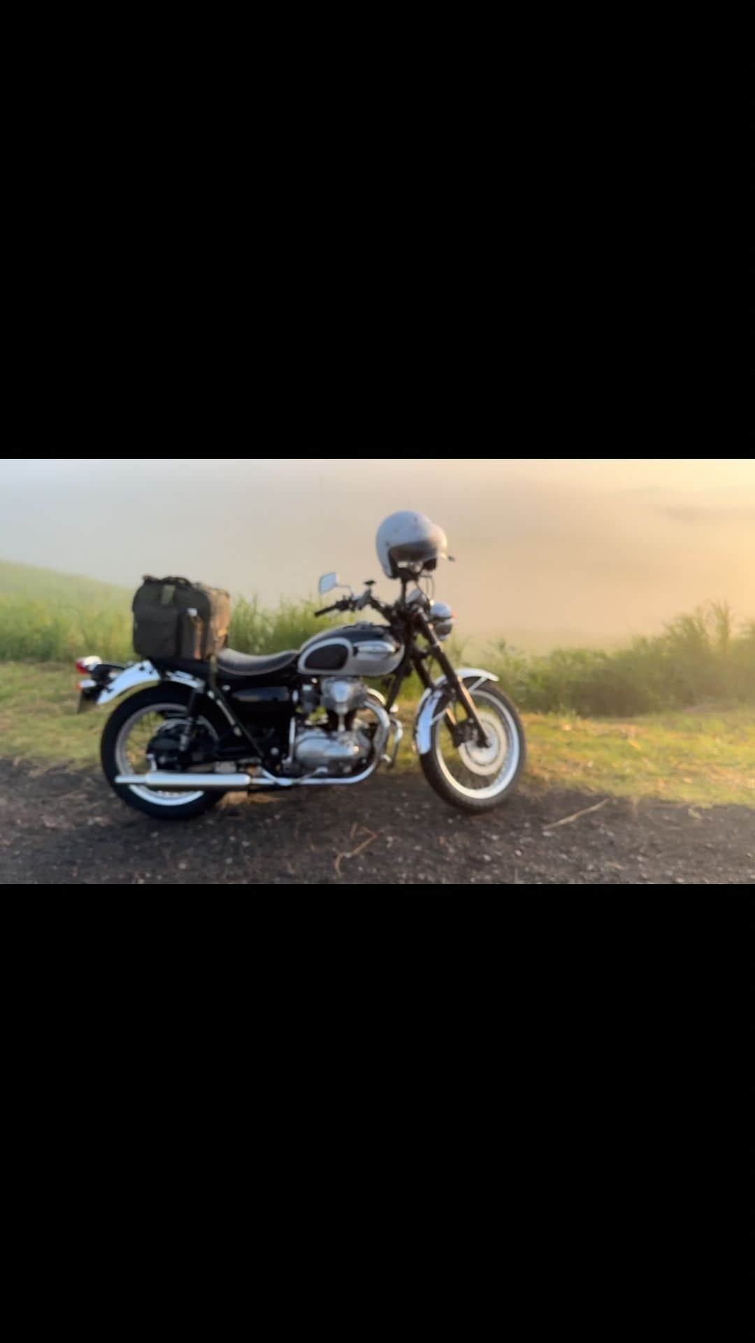 栗田善太郎のインスタグラム：「#w650  #大観峰ツーリング」